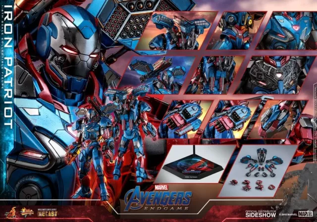 Marvel: Avengers Endgame - Iron Patriot 1:6 Scale Figure Hot Toys DIECAST