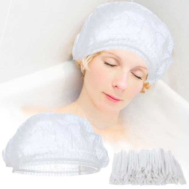 100pcs Disposable Caps Chef Hat For Restaurant Kitchen Hotel Home Shower Cap ✅
