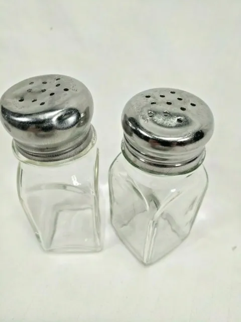 Salt And Pepper Shakers (pair) Restaurant Diner Style Commercial Qlty Distressed