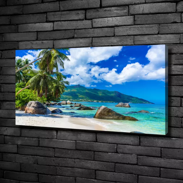 Leinwandbild Kunst-Druck 100x50 Bilder Landschaften Seychellen Strand