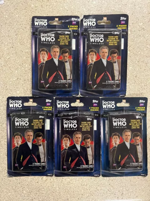 Lot of 5 2016 Topps Doctor Who Timeless Trading Card Pack 2ct New Sealed