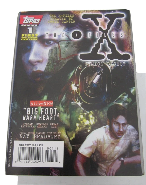 X-Files Digest 1 Topps Comics 1995 Scully and Mulder FBI Comic Book