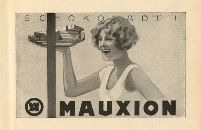 Mauxion Schokolade Reklame 1926 Werbung