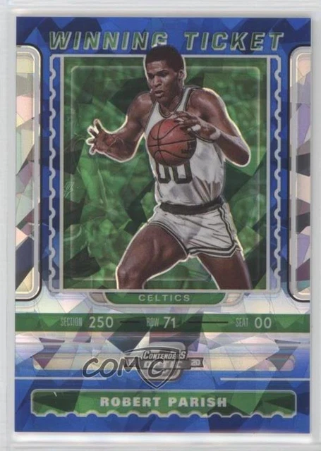 2019 Contenders Optic Winning Tickets Blue Cracked Ice Prizm Robert Parish HOF