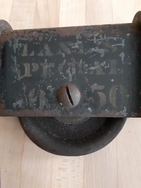 Antique Barn Door Roller Marked Working Condition 2