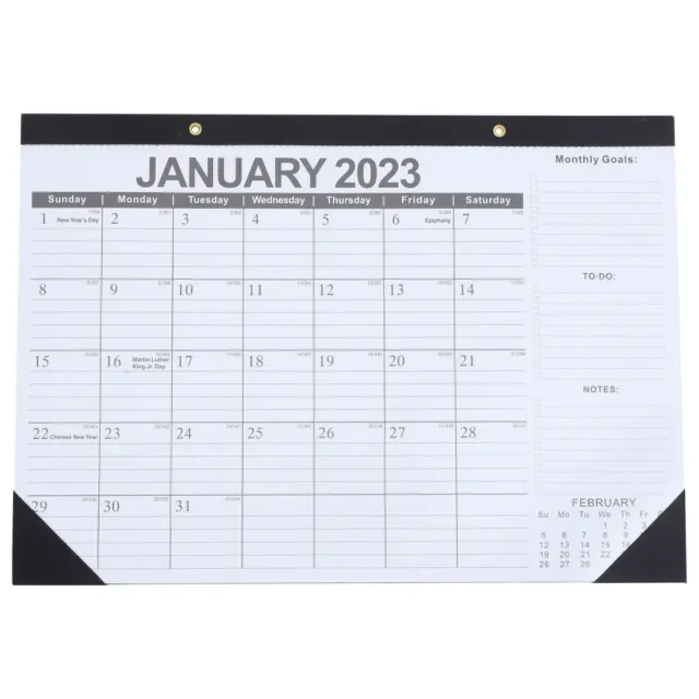 3 Pc Zeitplan 2022 Doppeltes Offsetpapier Büro Großer Tischkalender