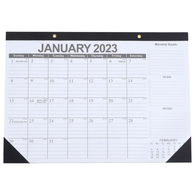 3 Pc Zeitplan 2022 Doppeltes Offsetpapier Büro Großer Tischkalender