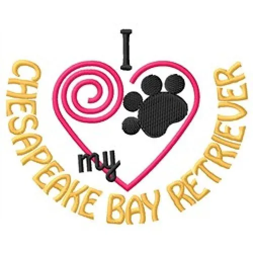 I "Heart" My Chesapeake Bay Retriever Fleece Jacket 1351-2 Size S - XXL