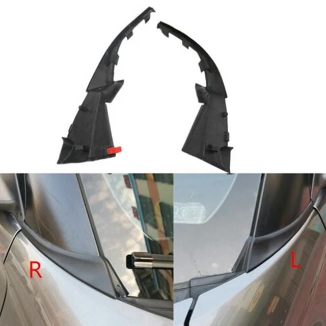 Durable Wiper Cowl Cover Plug-and-play 2pcs/Pair Black Car Accessories
