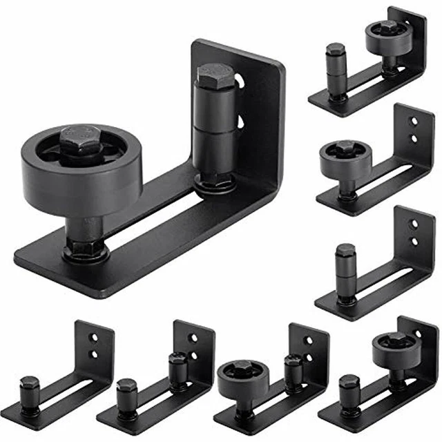 Heavy Duty Sturdy Sliding Barn Door Floor Guide,Adjustable Roller,Wall Mount And
