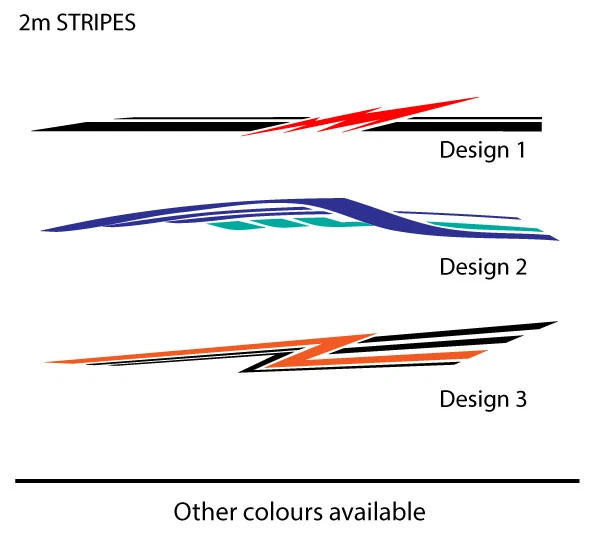thumbnail image 2 of 1200mm Multicolored Glossy Vinyl Stripes For Vehicle, Boat, RV, Campervan 2 of 5