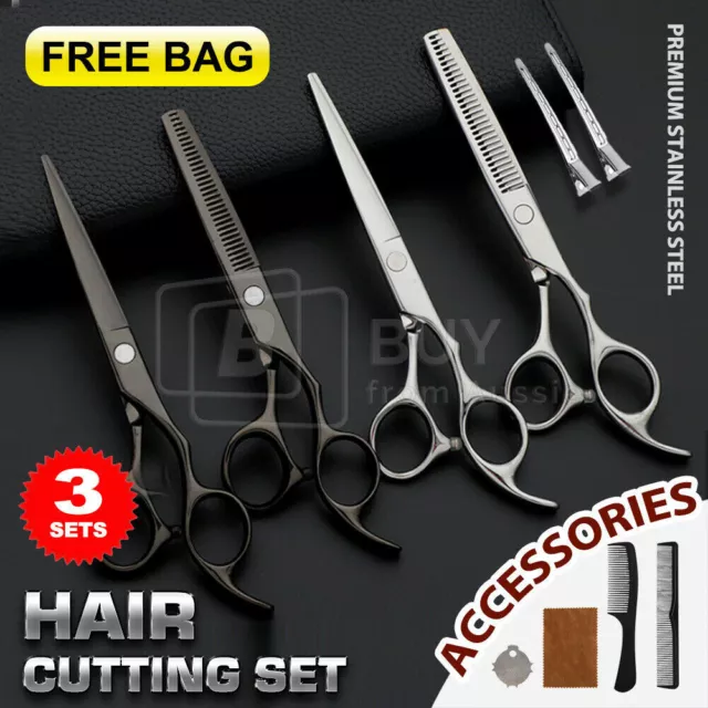 Barber Professional Hair Cutting Thinning Scissors Salon Shears Hairdressing Set