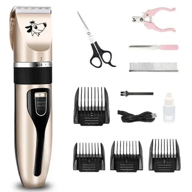 Professional Pet Hair Clipper Trimmer Cat Dog Grooming Electric Shaver Kit