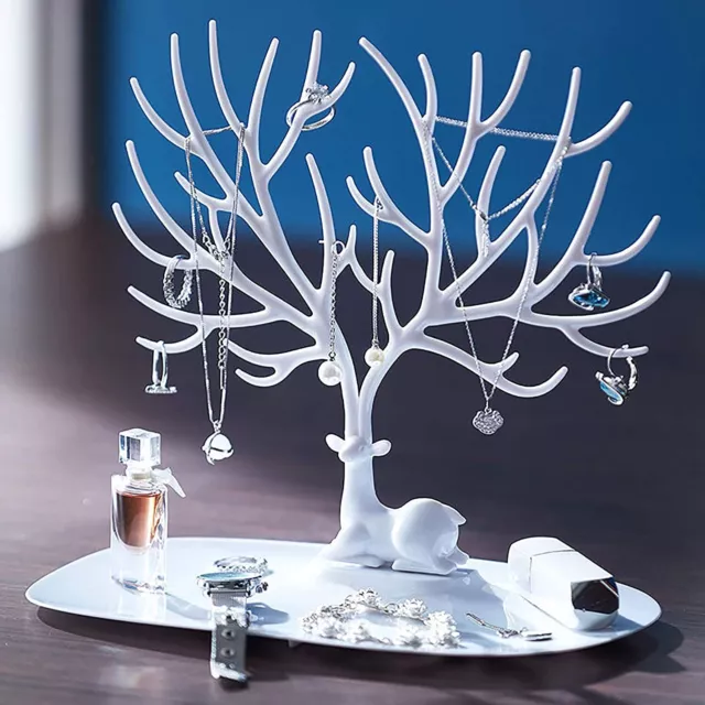 Necklace Earring Ring Deer Tree Stand Holder Show Rack Jewelry Display Organizer