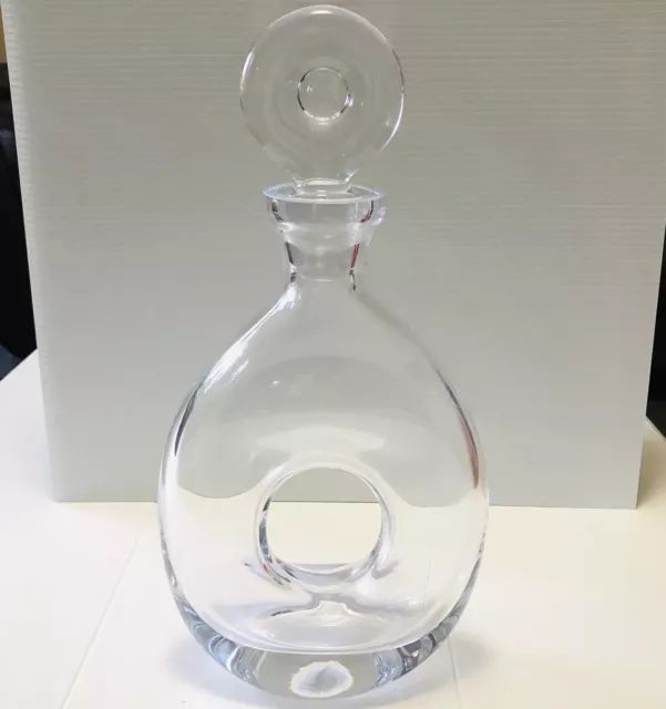 Krosno Vinoteca Quality Handcrafted Glass Decanter Logo Mouth Blown Polish Made