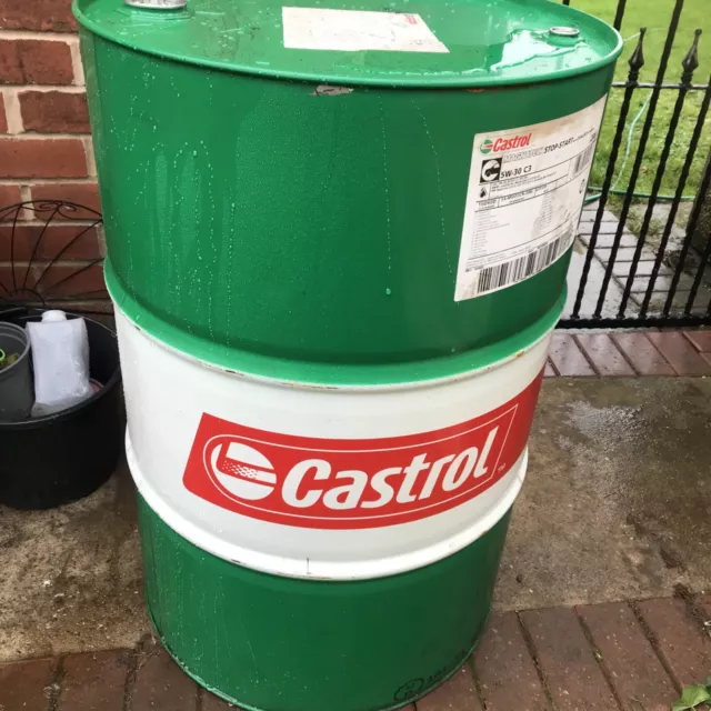Empty oil drum  Incinerator  liquid storage Castrol