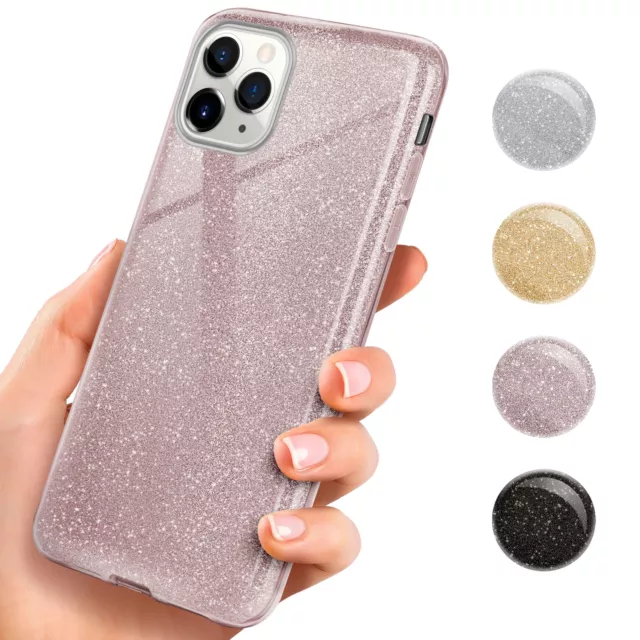 Brillantina Funda para Móvil Apple IPHONE 11 Pro Max Protectora Estrás Nuevo HD