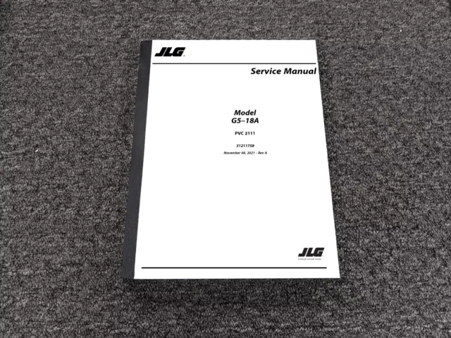 JLG G5-18A Telehandler Shop Service Repair Manual PVC2111 31211758