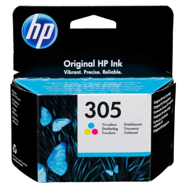 1 x HP No 305 Colour Original OEM Inkjet Cartridge 3YM60AE - 100 Pages