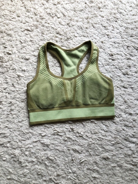 FABLETICS Sport-BH Crop Top Bustier Bralette Shirt Nude High Support Grün Khaki