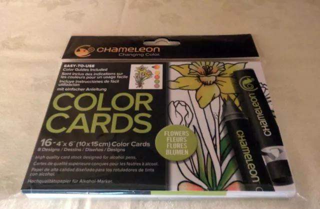 Chameleon Color Cards - Flowers Pack of 16 - NEW