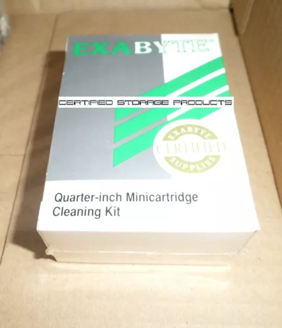 New 1/PK Exabyte 1/4" Quarter-Inch Minicartridge Cleaning Kit 305000 SEALED BOX