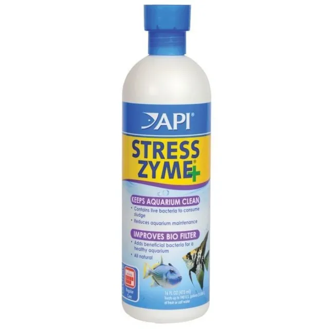 API Stress Zyme Plus 16oz Keeps Aquariums clean Improves Bio Filter