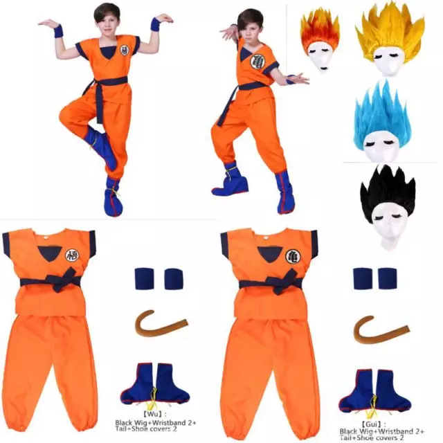 Halloween Cosplay Costume Bambini Son Goku Carnevale Anime Cosplay