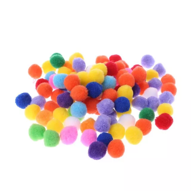 100Pcs Soft Round Craft PomPoms Mixed Color 20mm DIY Crafts