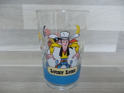 3er Set potabile BICCHIERI 1996 FUMETTI PERSONAGGIO LUCKY LUKE AGFA FILM con Rataplan 