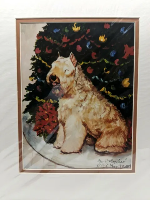 Signed & Numbered 11x14" Holiday Print of a Bouvier des Flandres Ruth Maystead