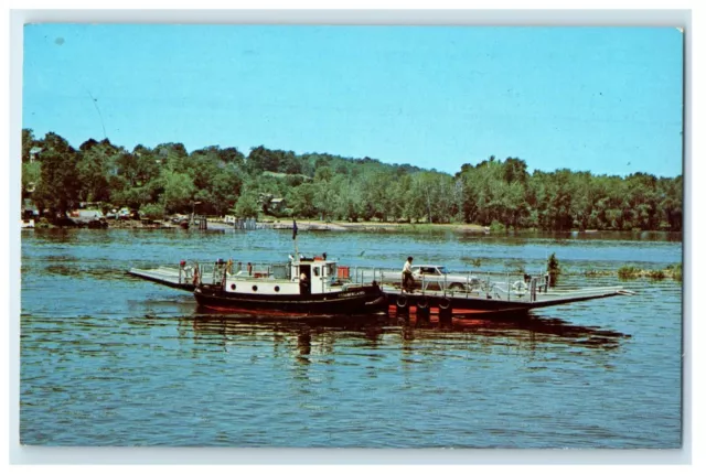 Rocky Hill So. Glastonbury Ferry Boat Across Connecticut River CT Postcard
