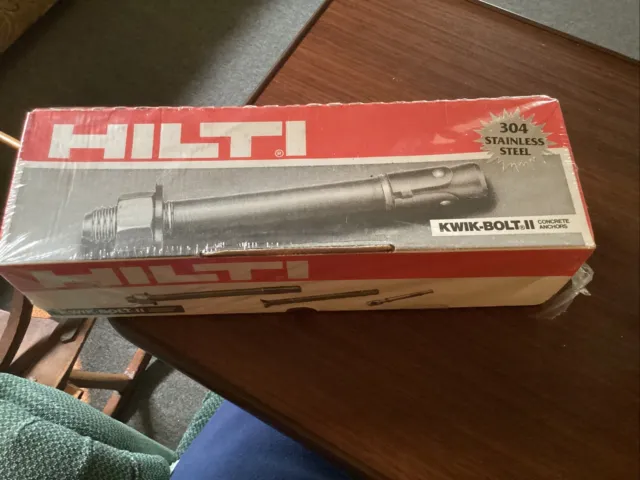 Hilti Kwik Bolt ll 304 Stainless Steel 3/4 By 7 Inches Qty 10 Concrete Anchor