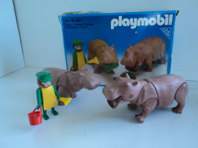 PLAYMOBIL 6945 wild life animaux zoo savane hippopotame et son