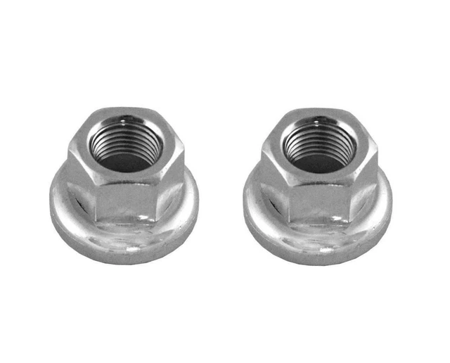 HUB AXLE NUT M9/M10 with Movable Joint Flange 9mm/10mm, Flanged Silver