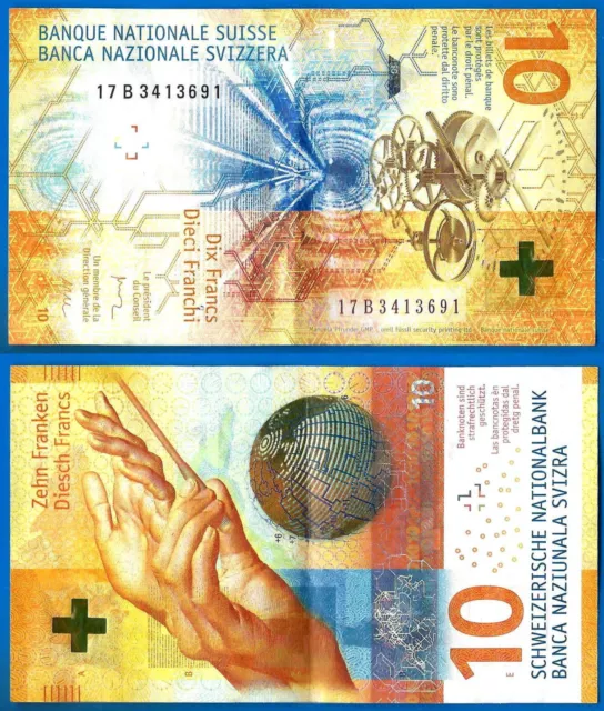 Switzerland 10 Francs 2017 Serie B Centrale Europe Suisse Free Shipping World