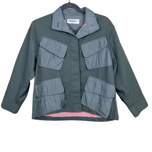 Tim Coppens Men’s Twill Field Shirt Jacket Green Size S Cotton blend ppckets