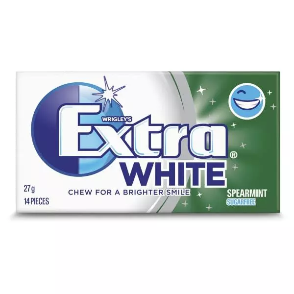 Wrigleys Extra Chewing Gum White Spearmint 14 Pieces X 24 Pack