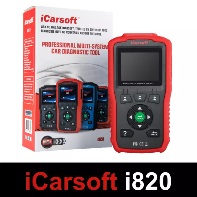 iCarsoft i820 | Valise Diagnostic Auto Multimarques | Outil Diag OBD2 2023