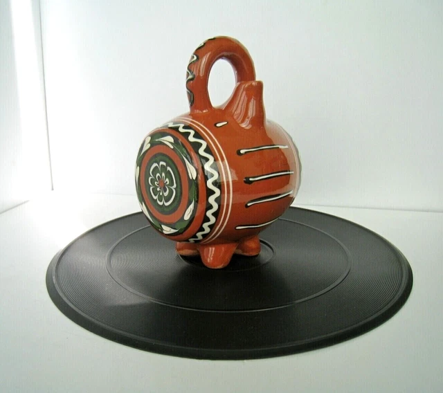 Ukrainian Home Décor Handmade Clay Jug Barrel Raku Ceramic Gift