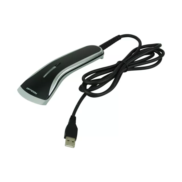 Opticon OPR-2001 USB Escáner Código de Barras Escáner Barcodeleser Slim 160cm