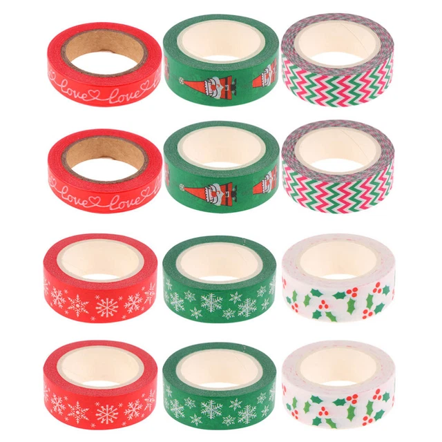12 Rolls Ruban Décoratif Ruban De Noël Point Stickers Halloween