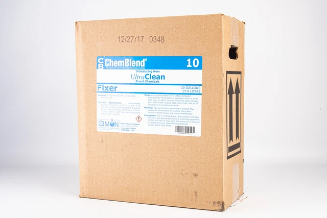 Simon Chemblend Ultra Clean X Ray Fixer Concentrate 10 Gallon Mix SEALED BOX V15