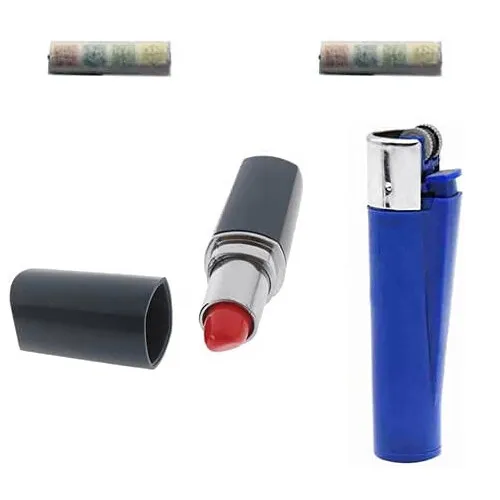 Geocache Package Set Fake Lipstick + Lighter+ Log Sheets Micro Nano