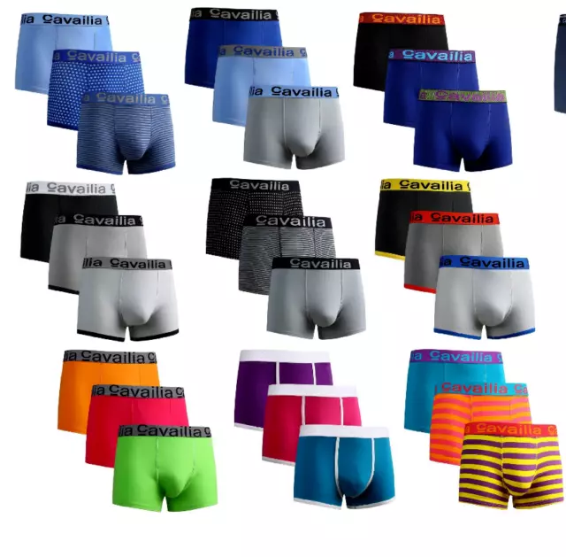 Mens Cotton Rich Cavailia Underwear Boxer Shorts Hipster - High Quality