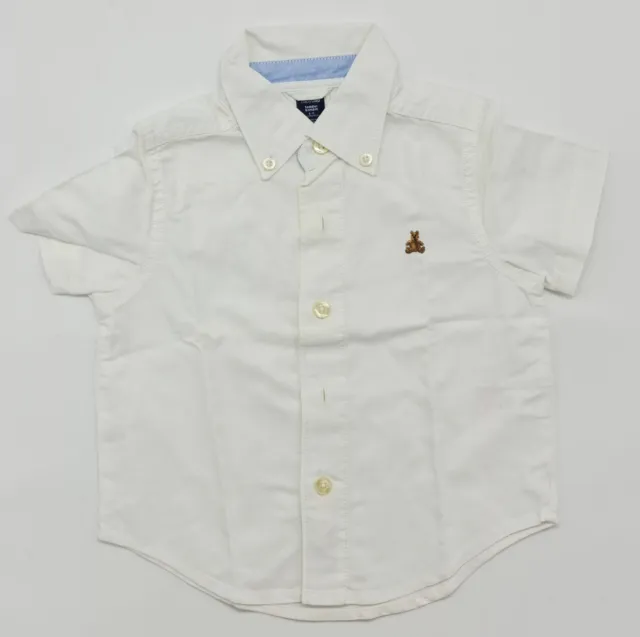 Original Baby Kurzarm Hemd von GAP Größe 6-12M 68 74 Weiß