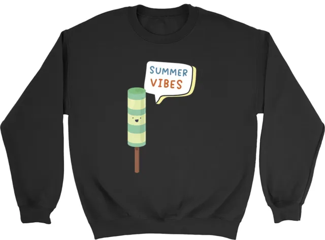 Summer Vibes- Three Ice Cream Green Mens Womens Sweatshirt Jumper Gift