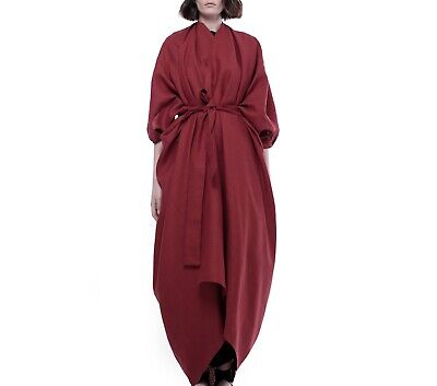 Plus Size Lagenlook Linen Kimono Style Robe / Avant-Garde Linen Cocoon Caftan