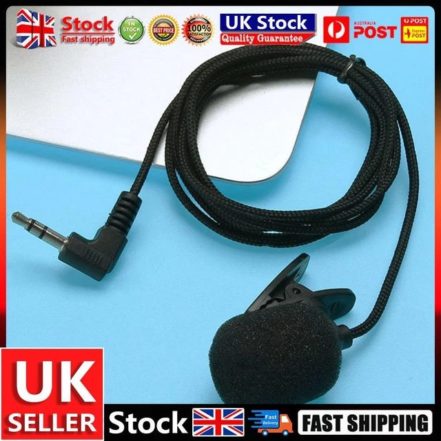 Mini Clip-on Lapel Microphone Portable Hands-free for Audio Video Recording UK