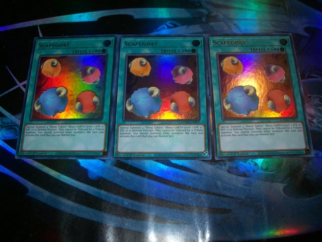 3x Scapegoat 1st Edition Ultra Rare MAMA-EN077 Yu-Gi-Oh!